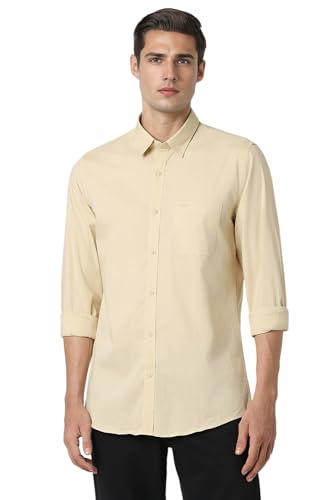 Image of Peter England Men's Premium Stretchable Cotton Solid Casual Shirt