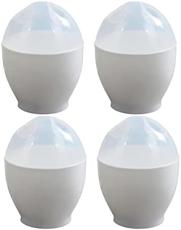 Egg Cups 4pcs Microwave Egg Cooker Egg Poacher Cup Sturdy Portable Microwave Heat Resistant Egg Cooking Cup Egg Boiler Egg Poacher Egg Stand