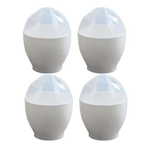 Egg Cups 4Pcs Microwave Egg Cooker Egg Poacher Cup Sturdy Portable Microwave Heat Resistant Egg Cooking Cup Egg Boiler Egg Poacher Egg Stand #TOP1