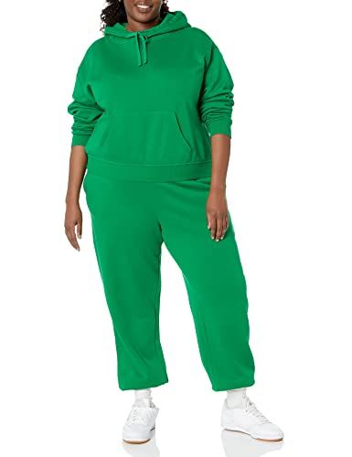 Amazon Essentials Women's Crop Hoodie Sweatshirt (Available In Plus Size), Green, Medium #TOP6
