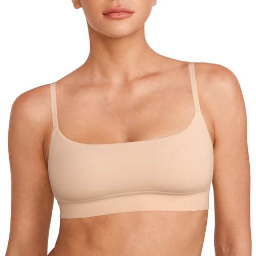 Image of INLYRIC Women's Cotton Bralette - Wireless Unlined Sleep Comfortable Seamless Cami Bra
