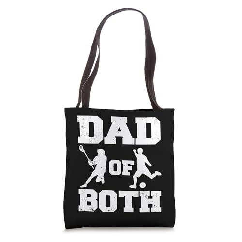 Dad Of Both Funny Lacrosse Soccer Dad Tote Bag