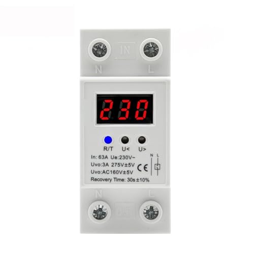Relais de protection contre les surtensions et sous-tensions AC 230V 32A pour tableau électrique