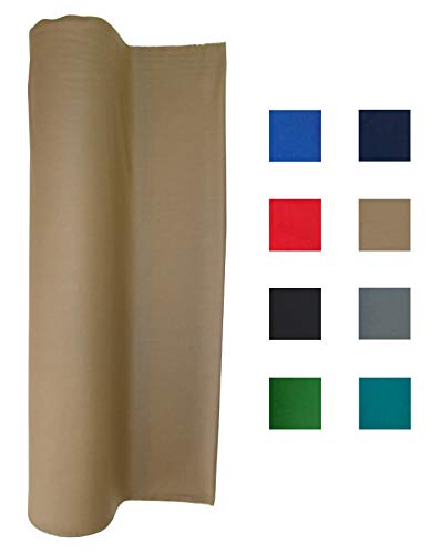 Tan 21 Oz Pool - Billiard Cloth - Felt Poker for 7, 8 or 9 Foot Table
