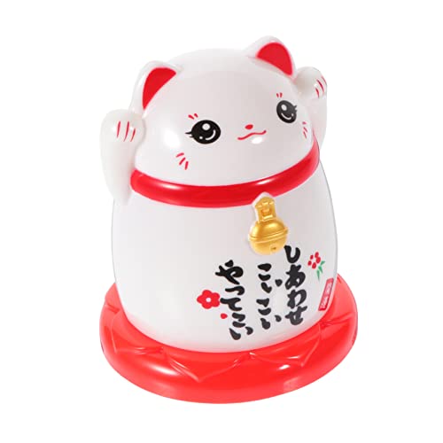 Cabilock Decorative Toothpick Holder Fortune Cat Adornment Plastic Toothpick Box for Kitchens Restaurants and Parties Chic Cat Design Keeps Toothpicks and Neat