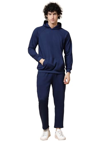 Image of Rigo Cotton Fleece Full Sleeves Oversized Co-ord Set for Men | Printed Hooded Track Suit Set for Men