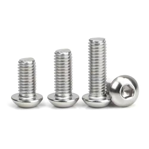 Vis cylindrique M12-175 x 130 mm à six pans creux en acier inoxydable 304 filetée entièrement