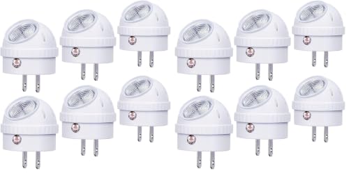 Image of Emotionlite Plug-in Night Lights, Warm White LED Nightlight, 360 Rotation, Dusk to Dawn Sensor, Adult, Bedroom, Hallway, Bathroom,Kitchen, Stairways, Corridor, 12 Pack