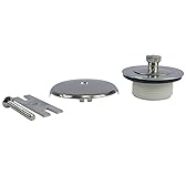 Danco Universal Lift and Turn Bath Drain Trim Kit with Overflow, Brushed Nickel, 89239