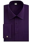 Herrenhemd, französische Manschette, hochwertiges Material, weich und bequem; Metall-Manschettenknöpfe zufällig im Lieferumfang enthalten