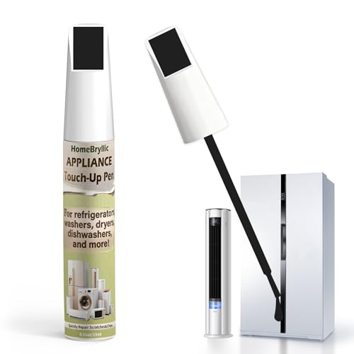 Matte Black Appliance Repair Paint, Two in One Design Appliance Touch up Paint Pen Effective Rust Prevention, Suitable for Refrigerators,Washing Machines, Dishwashers and Other Appliances