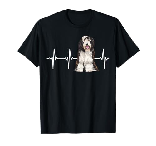 Bearded Collie Heartbeat Dog Lover T-Shirt