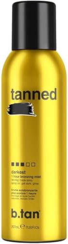 b.tan Dark Self Tanner Bronzing Mist - 1 Hour Express Fake Tanning Spray