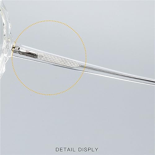 Gafas redondas para mujer con montura de cristal transparente 7