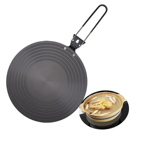 Placa conductora calor cocina, placa descongelación aluminio, adaptador inducción, difusor, antiquemaduras, descongelación rápida carne, for todos los tamaños utensilios cocina(24cm)