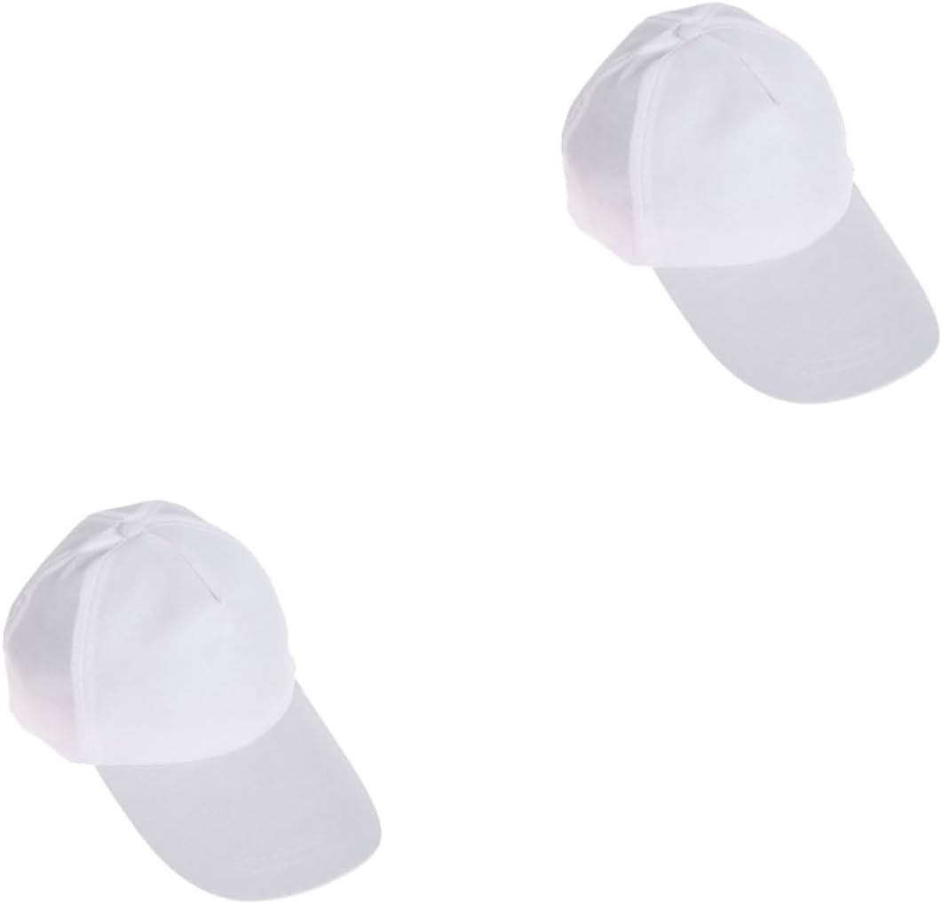 CALLARON 10pcs Unisex Boy Girl Hat Blank Peak Cap for Boys and Girls Hand-Painted Sun Block Hat Comfortable Cotton