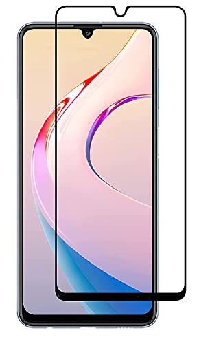 Image of SENBUN Tempered Glass Screen Protector Compatible for Samsung Galaxy M32 4G, F22 with Edge-to-Edge Protector and Easy Installation Kit, Pack of 1, Black