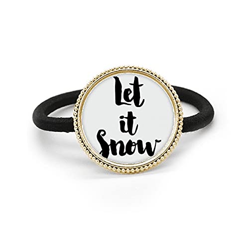 Élastique à cheveux métal Let It Snow et bandeau premium pour une coiffure éclatante