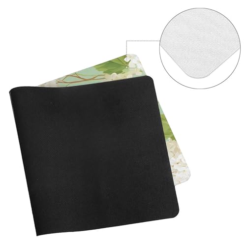 Image of Green Hydrangea Flower Extended Gaming Mouse Pad, with Stitched Edges Large Mouse Pad Desk Protector, Rubber Base Mousepad Keyboard Mouses Mat for Work Game Office Home- 32 inch X 16 inch Inch