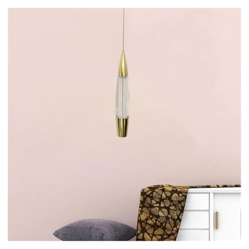 Lampe suspendue fusée moderne en acrylique et métal pour chambre