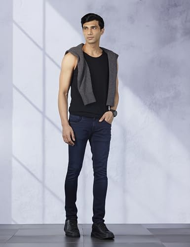 Image of Spykar Men's Slim Fit Low Rise Casual Jeans