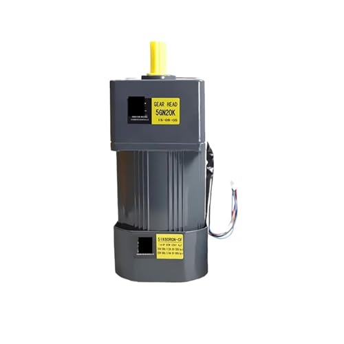 Moteur asynchrone triphasé 60W avec arbre de 12mm et réduction de vitesse mécanique
