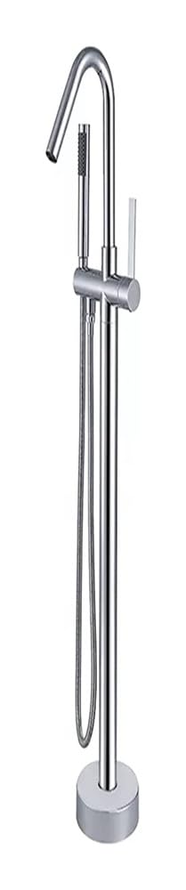 SBCGFY Freestanding Chrome Bath Tap With Hand Shower, Hot & Cold Shower Mixer, Elegant Bathroom Faucet For Modern Home Decor,Chrome