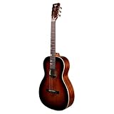 Tyma P-18E BRS - Chitarra in acciaio di alta qualità con pick-up integrato, Sitka Top, custodia inclusa