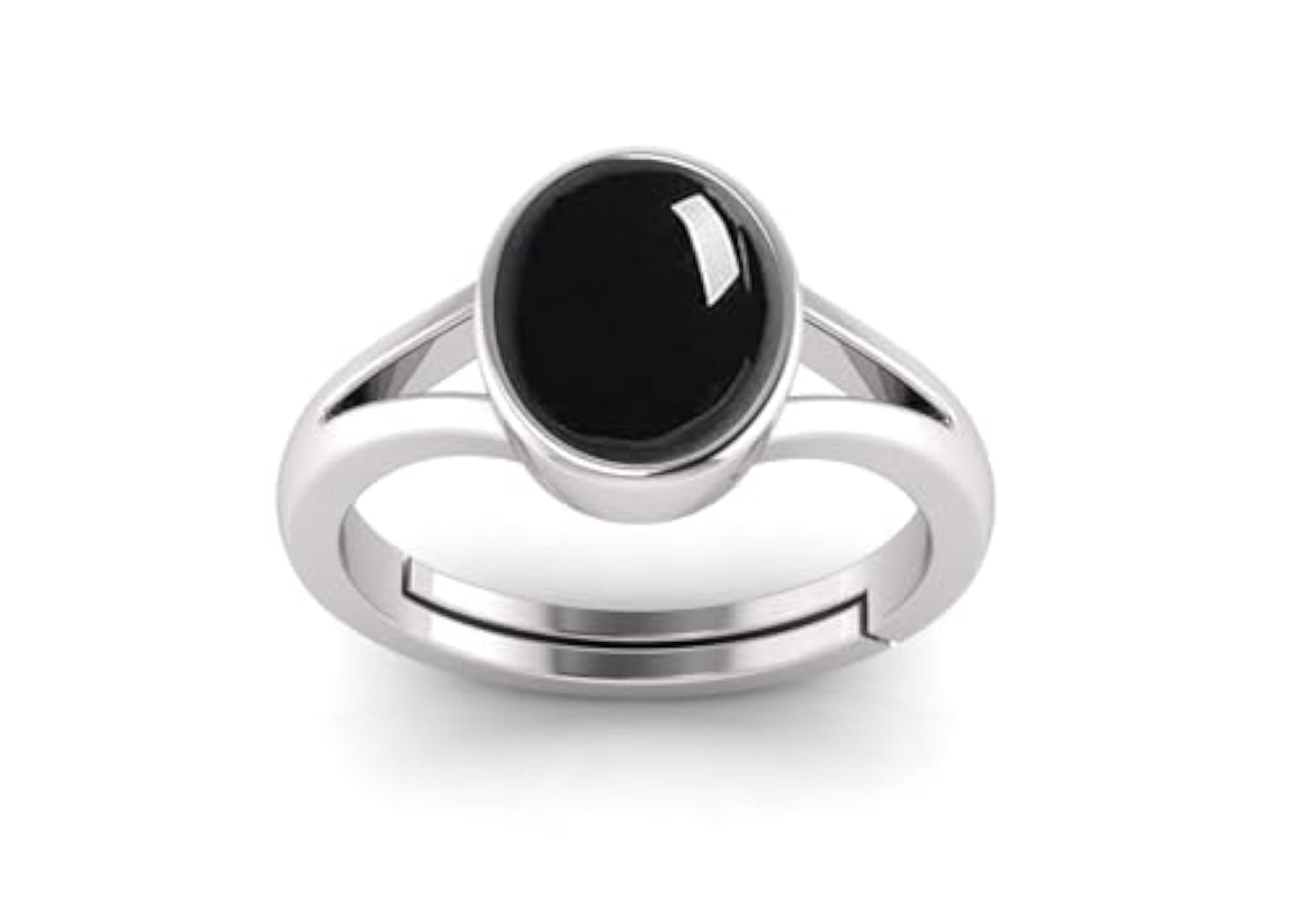 Silver Plated Adjustable Hakik Gemstone Ring