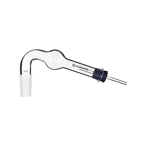 Chemglass CG-1295-19 Series CG-1295 Drying Tube, 75° Degree, 19/22 Inner Joint, 00 Rubber Stopper