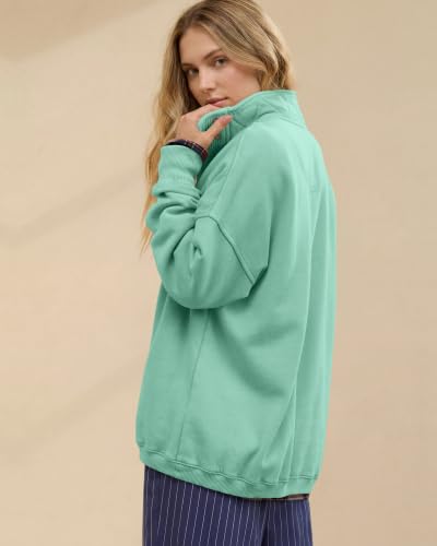 Image of Gacaky Sweatshirt for Women Oversized Casual Long Sleeve Button Henley Neck Pullover Tops Fashion Outfits Clothes