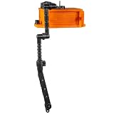 YakAttack CellBlok Battery Box & Switchblade Transducer Arm Combo | Black/Orange | Track-Mounted Fish Finder Power & Deployment System | Fits Most Kayak Track Mounts | USA Made