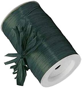 Hunter Green Matte Raffia Ribbon - 1/4 ''x 100 yd - DIY Home Projects - Gift Packaging - Party Decor - Natural Farms