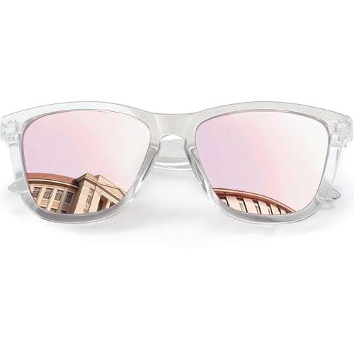 DANAMY Sunglasses Womens Polarized Sunglasses for Women Trendy Designer Mirrored Sunglasses UV400 Protection Sun Glasses