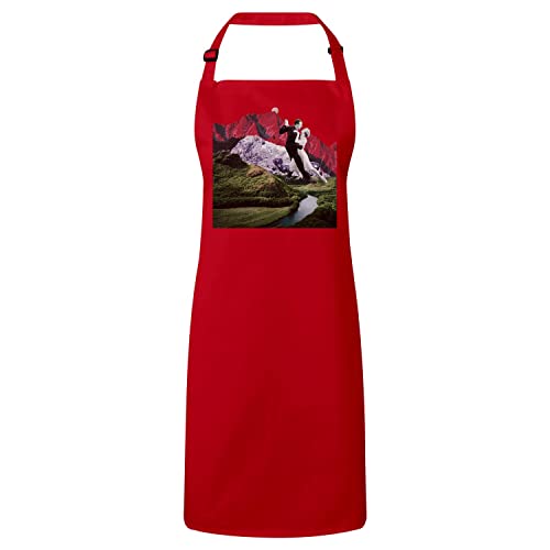 Tablier rouge danseurs géants pour illuminer vos moments de cuisine en famille