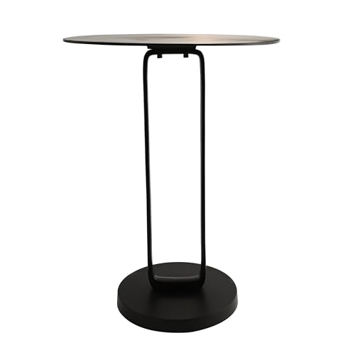 Image of Decor de Maison Brings Handcrafted Irwin'S Obsidian Table in Metal | Bed & Sofa Side Tables |End Table for Living Room, Bedroom, Office, Home Decor, Coffee Table (24 in Height) (Full Black)