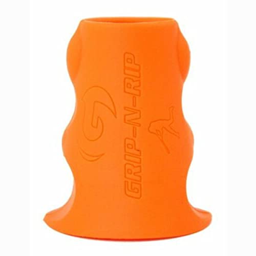 Grip-N-Rip Trigger Baseball/Softball Bat Grip Ergonomic Asymmetrical Design for Enhanced Comfort & Control Features Grooves for Finger Placement, Smooth Palm Relief (Orange)