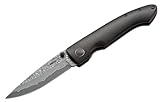 Boker Plus 01BO101DAM Damascus Gent 1 Pocket Knife with 3-1/4 in. Straight Edge Blade, Brown