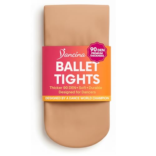 Dancina Ballet Tights for Girls Super Ultra Soft Everyday casual Wear Stockings S (3-5) Suntan