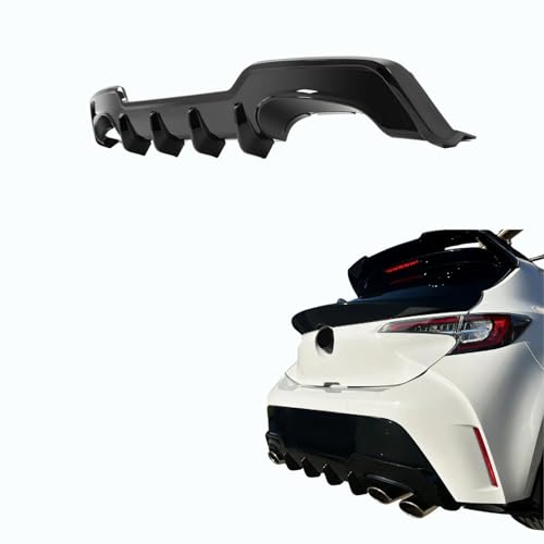 POWECHOX Rear Bumper Diffuser Spoiler Compatible with Corolla Auris Hatchback 2019 2020 2021 2022 Models, Gloss Black