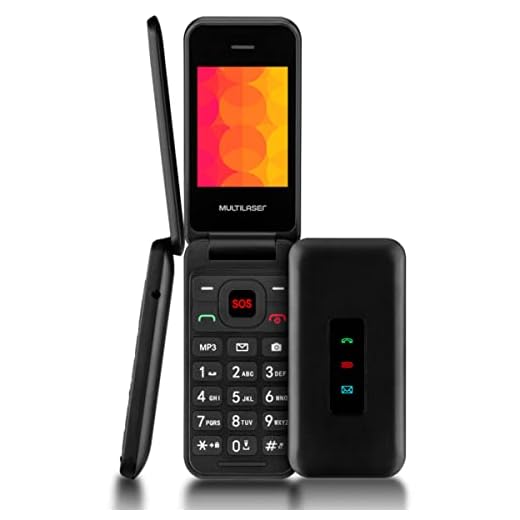 Celular Multilaser Flip Vita 3G Dual Chip com Botão SOS + Rádio FM + MP3 + Bluetooth + Câmera - Preto - P9140
