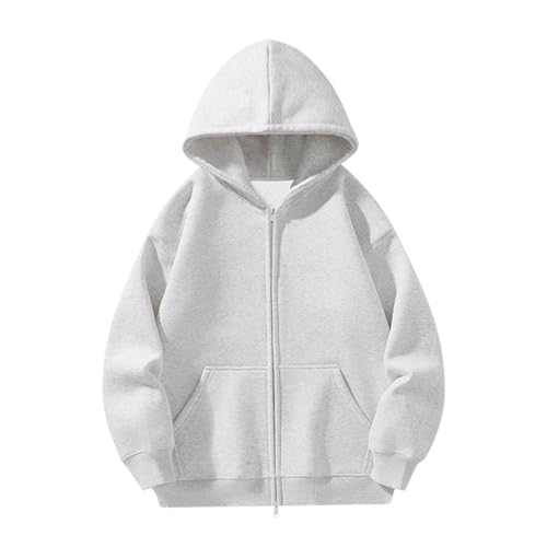 Adult Hoodie Sweatshirt Men's Heavyweight Cotton Hooded Zip Up Sweatshirt Casual Streetwear Korean Style Jacket2