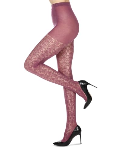 Inverted Crochet Textured Cotton Blend Tights Medium/Large / CloudBurst