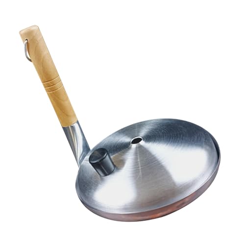 Poêle à omelette ronde en aluminium et son manche en bois robuste - 7