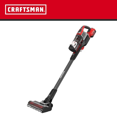 Image of CRAFTSMAN V20 Stick Vacuum Cordless Rechargeable,3 Speed, Lightweight, Powerful Suction, Brushless, Extended Runtime, Battery and Charger Included (CMCVS501M1)