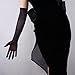 Cndiyald Women's Finger Gloves, Long Sheer Nylon Stretchy Gloves, Wedding Party Mittens for Evening Wear, Cosplay, Fashion Accessory