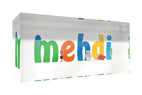 Décoration de bureau Mehdi en acrylique poli style illustratif