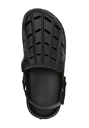 Kingsize Men's Wide Width Extra Wide Adjustable Strap Rubber Clog - Big - 16 Ew, Black #TOP4