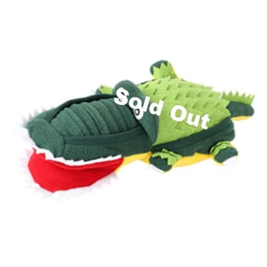 TRUSMATE Dog Toys for Aggressive Chewers,Dog Squeaky Toys for Aggressive Chewers,Pet Activity Stuffed Toy for Hunting Foraging Slow Eating,Indoor Chew Plush Toy for Puppies, Green Crocodile Toy