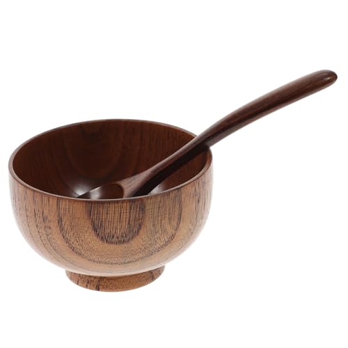 LIGIGWASH 2 Stück Teiliges Set aus Holzschale und Löffel...